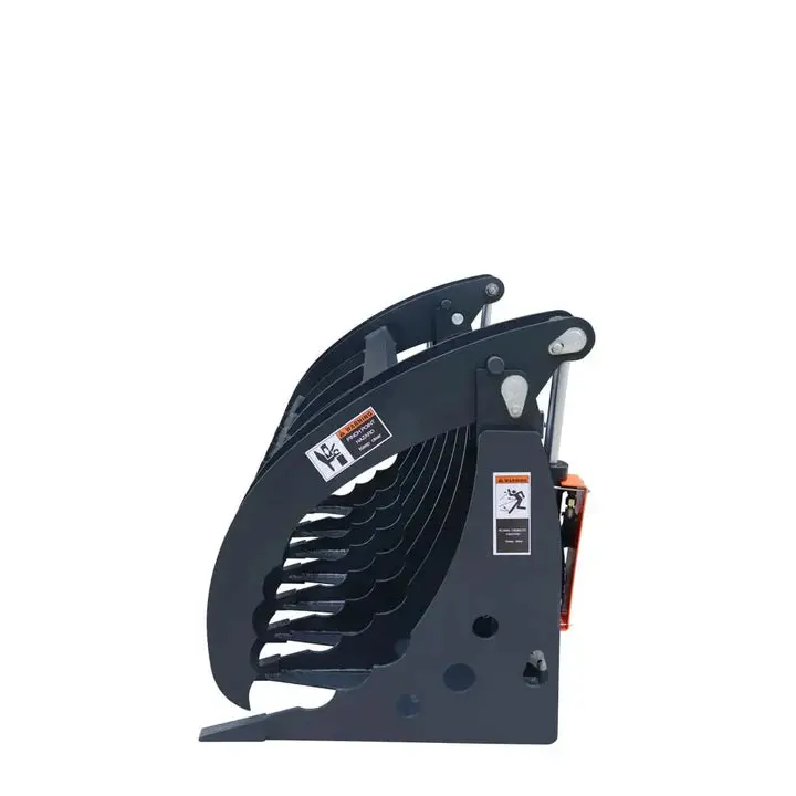 1.83 m Skid Steer Root Rake Clamshell Grapple, Universal Mount, 1.37 m Jaw Opening, 1360 kg Capacity, TMG-SRR75 - Image 8