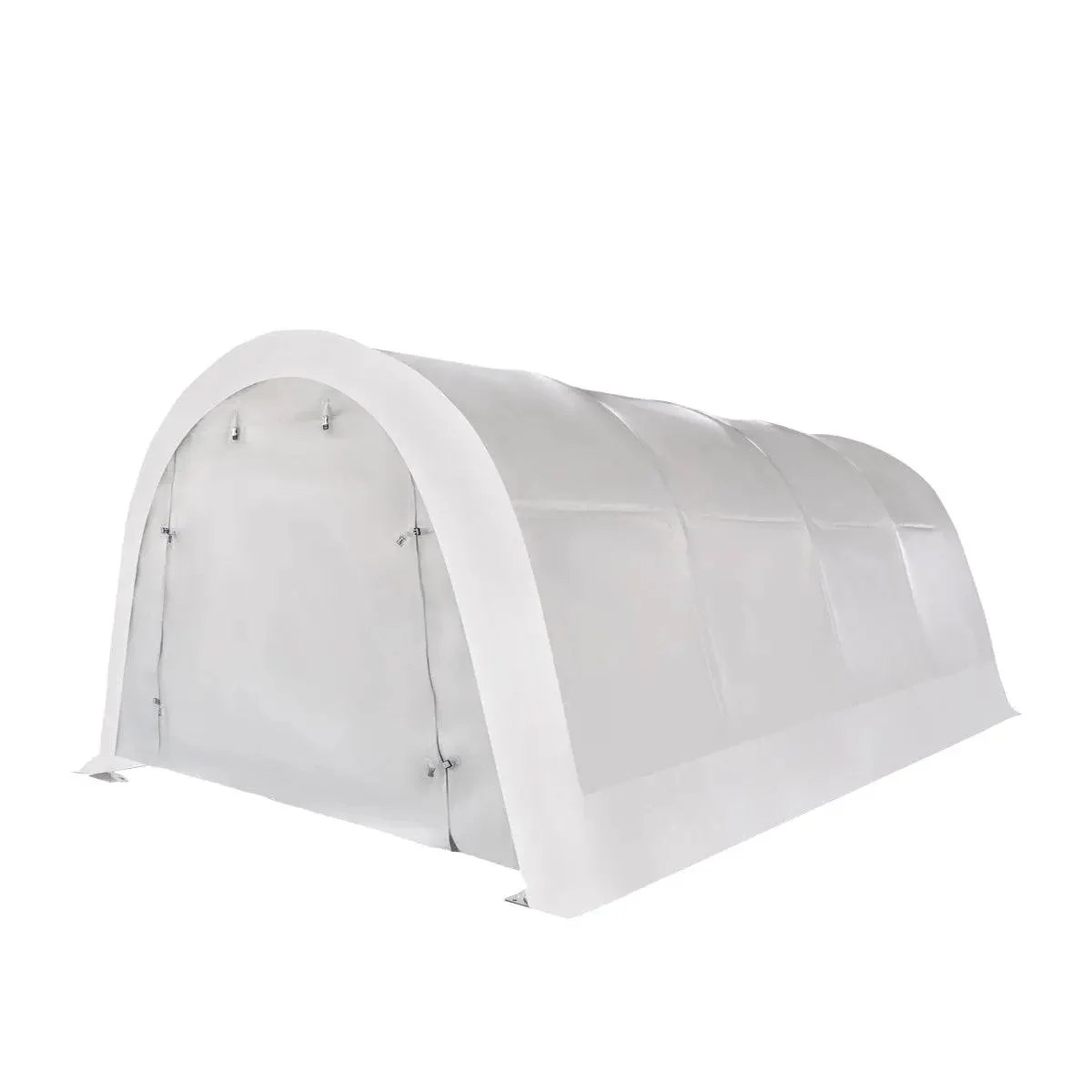 3.7 x 6 m Car Shelter with Rounded Roof and Ripstop PE Cover, TMG-ST1220R - Image 6