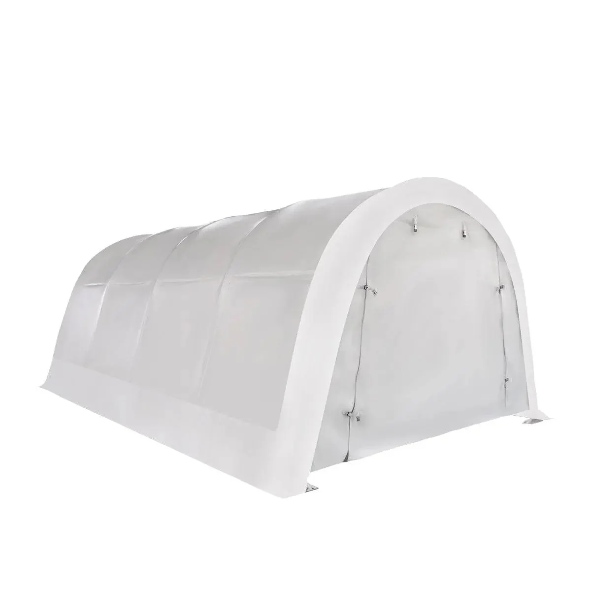 3.7 x 6 m Car Shelter with Rounded Roof and Ripstop PE Cover, TMG-ST1220R - Image 7