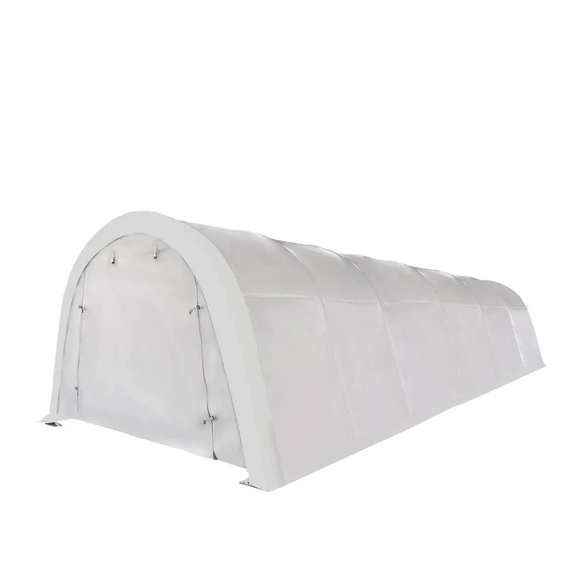 3.7 x 9 m Car Shelter with Rounded Roof and Ripstop PE Cover, TMG-ST1230R - Image 6