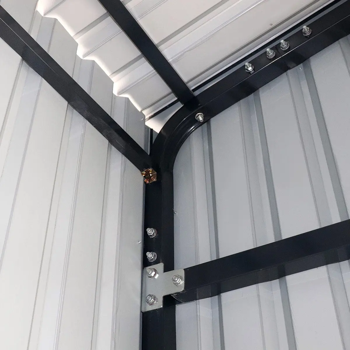 5 m × 7 m (16' × 24') Metal Garage Shed with Swing Front & Side Doors, 3.2 m (10'6") Peak Height, TMG-MS1624A - Image 14