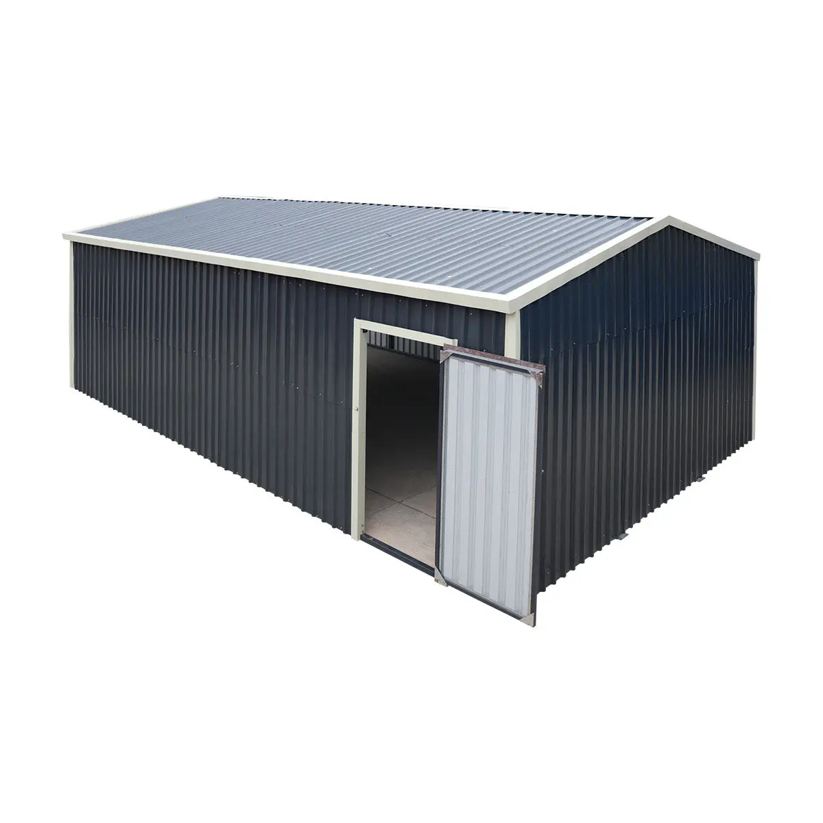 5 m × 7 m (16' × 24') Metal Garage Shed with Swing Front & Side Doors, 3.2 m (10'6") Peak Height, TMG-MS1624A - Image 28