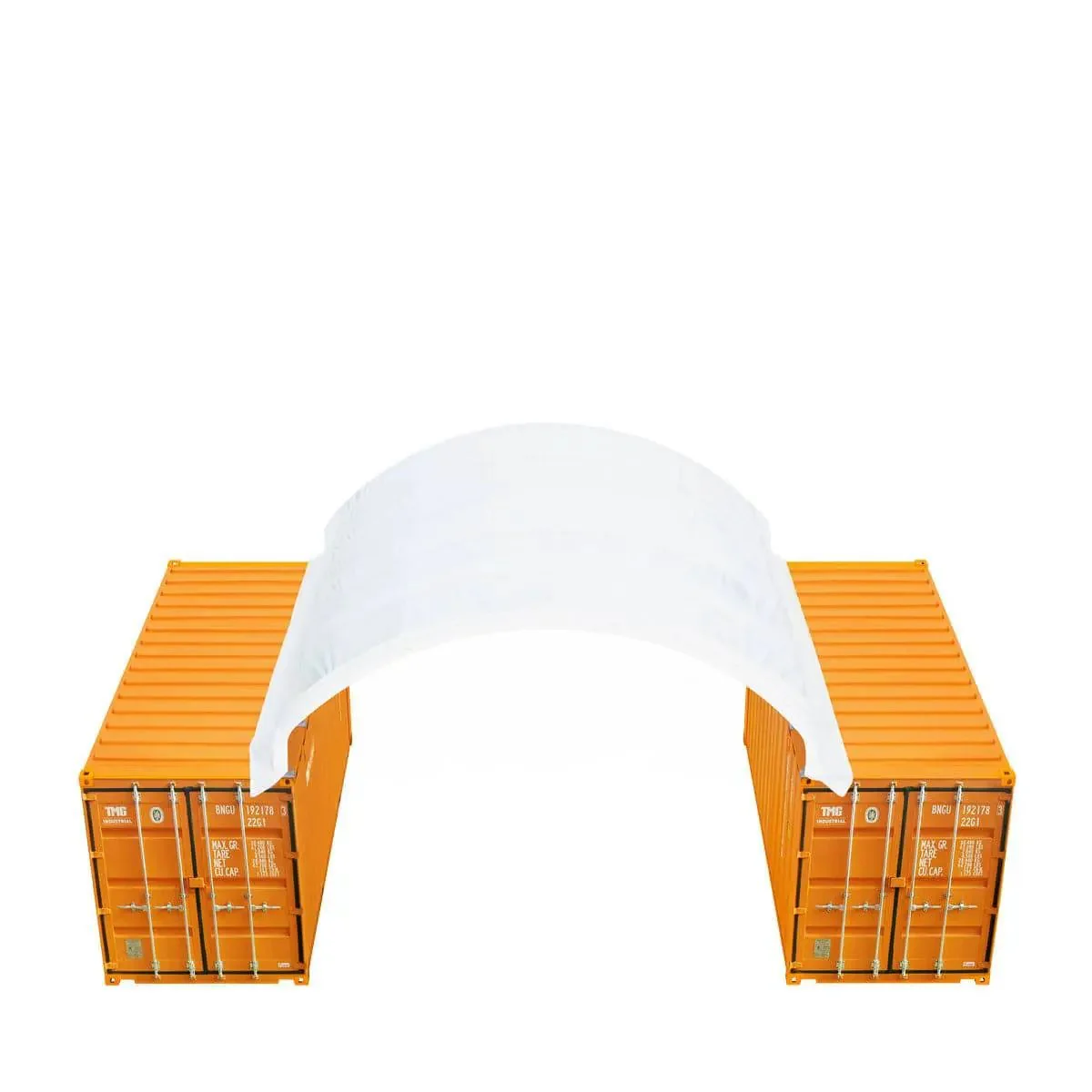 6 x 6m Container Shelter, 380 gsm Fire Retardant PE Fabric, Water Resistant, UV Protected, TMG-ST2021CE - Image 13