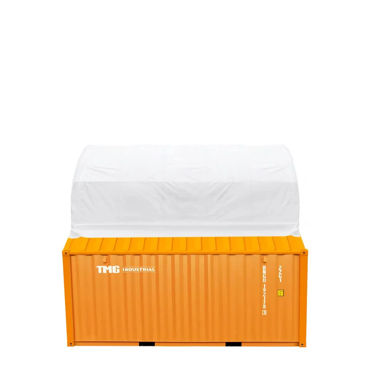 6 x 6m Container Shelter, 380 gsm Fire Retardant PE Fabric, Water Resistant, UV Protected, TMG-ST2021CE - Image 15