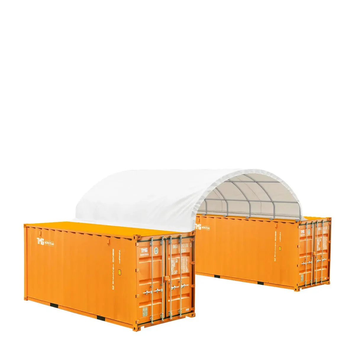 6 x 6m Container Shelter, 380 gsm Fire Retardant PE Fabric, Water Resistant, UV Protected, TMG-ST2021CE - Image 5