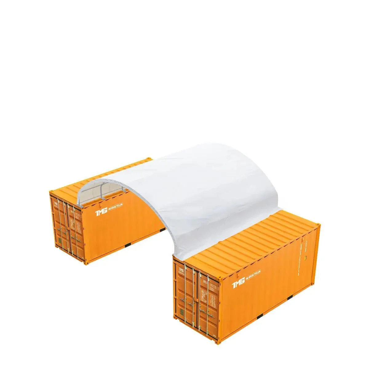 6 x 6m Container Shelter, 380 gsm Fire Retardant PE Fabric, Water Resistant, UV Protected, TMG-ST2021CE - Image 9