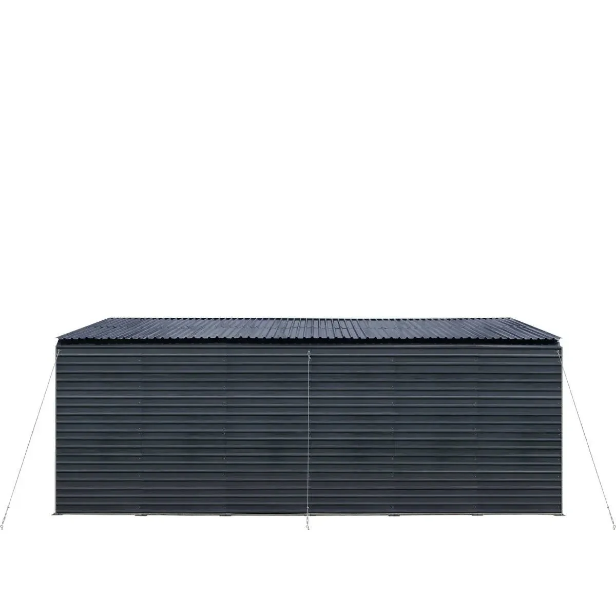 6 × 9 m Metal Shed Carport with 2.9 m Enclosed Sidewalls, 3.8 m Peak Height, TMG-MSC2030F - Image 9