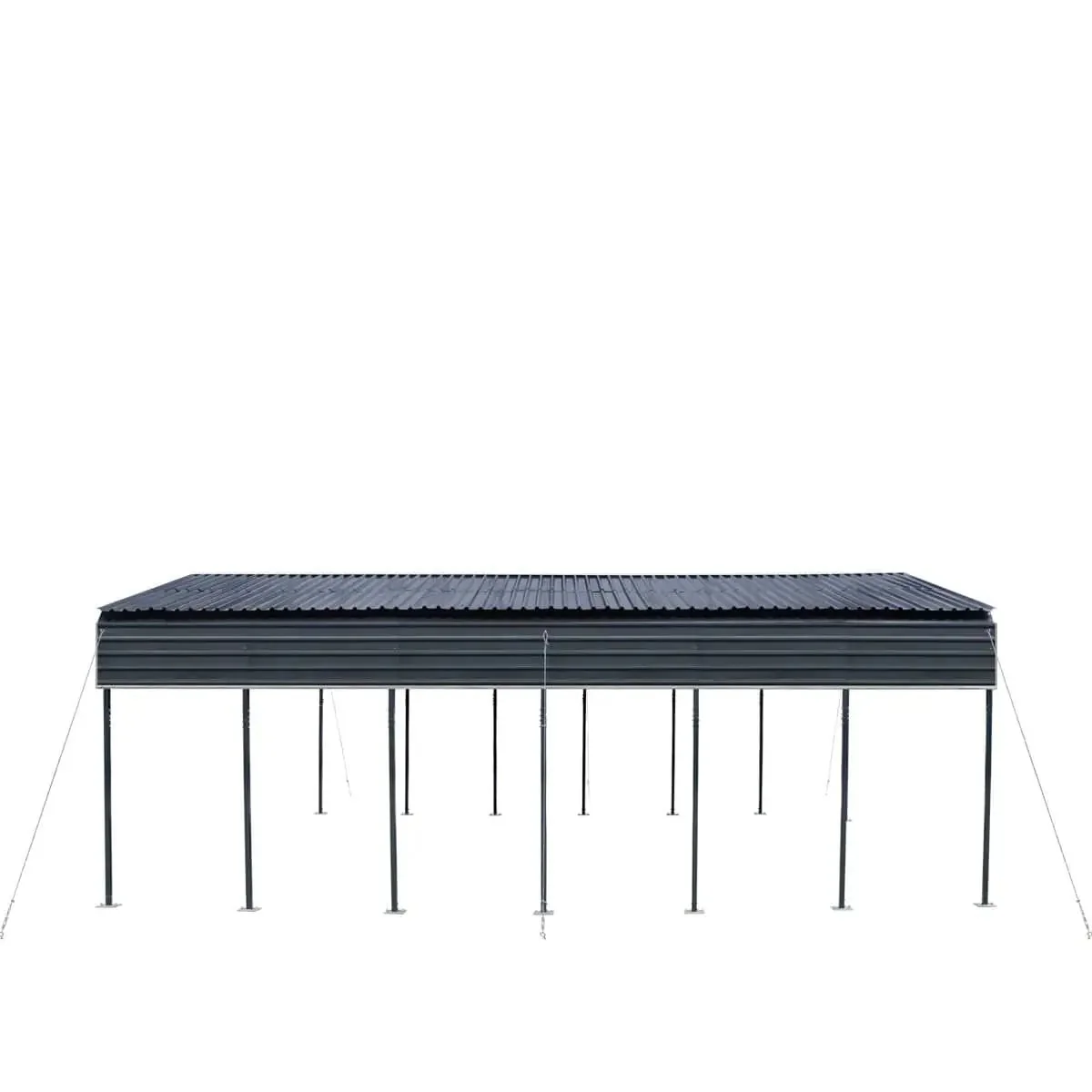6 × 9 m Metal Shed Carport with 2.9 m Open Sidewalls, 3.8 m Peak Height, TMG-MSC2030 - Image 10