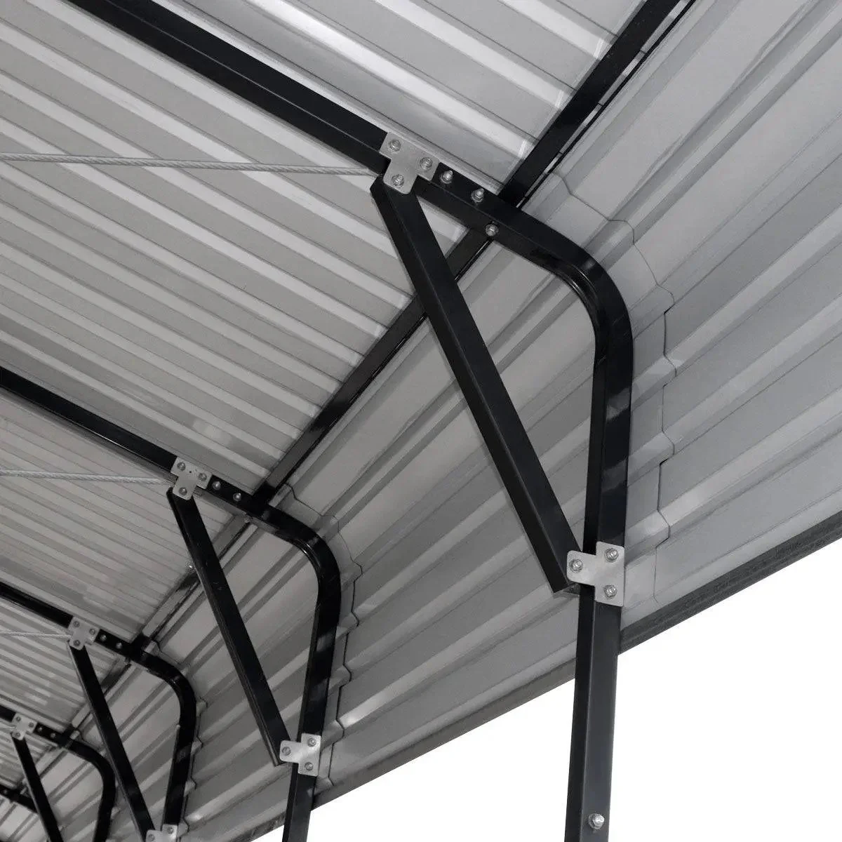 6 × 9 m Metal Shed Carport with 2.9 m Open Sidewalls, 3.8 m Peak Height, TMG-MSC2030 - Image 14