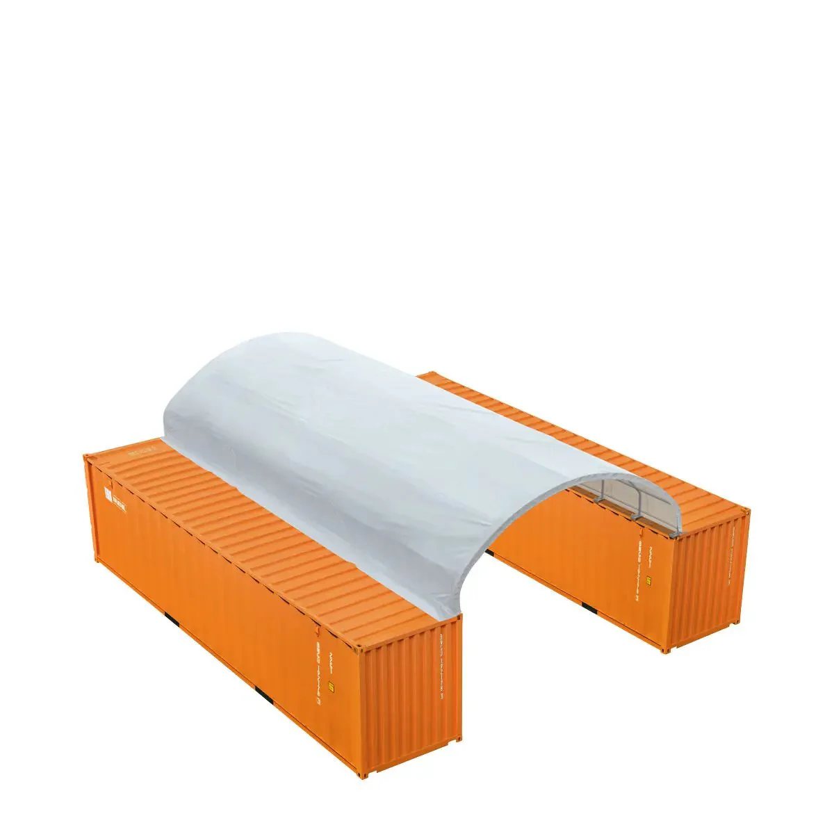 6 x 12m Container Shelter, 580 gsm Fire Retardant PVC Fabric, Water Resistant, UV Protected, TMG-ST2041CV - Image 7