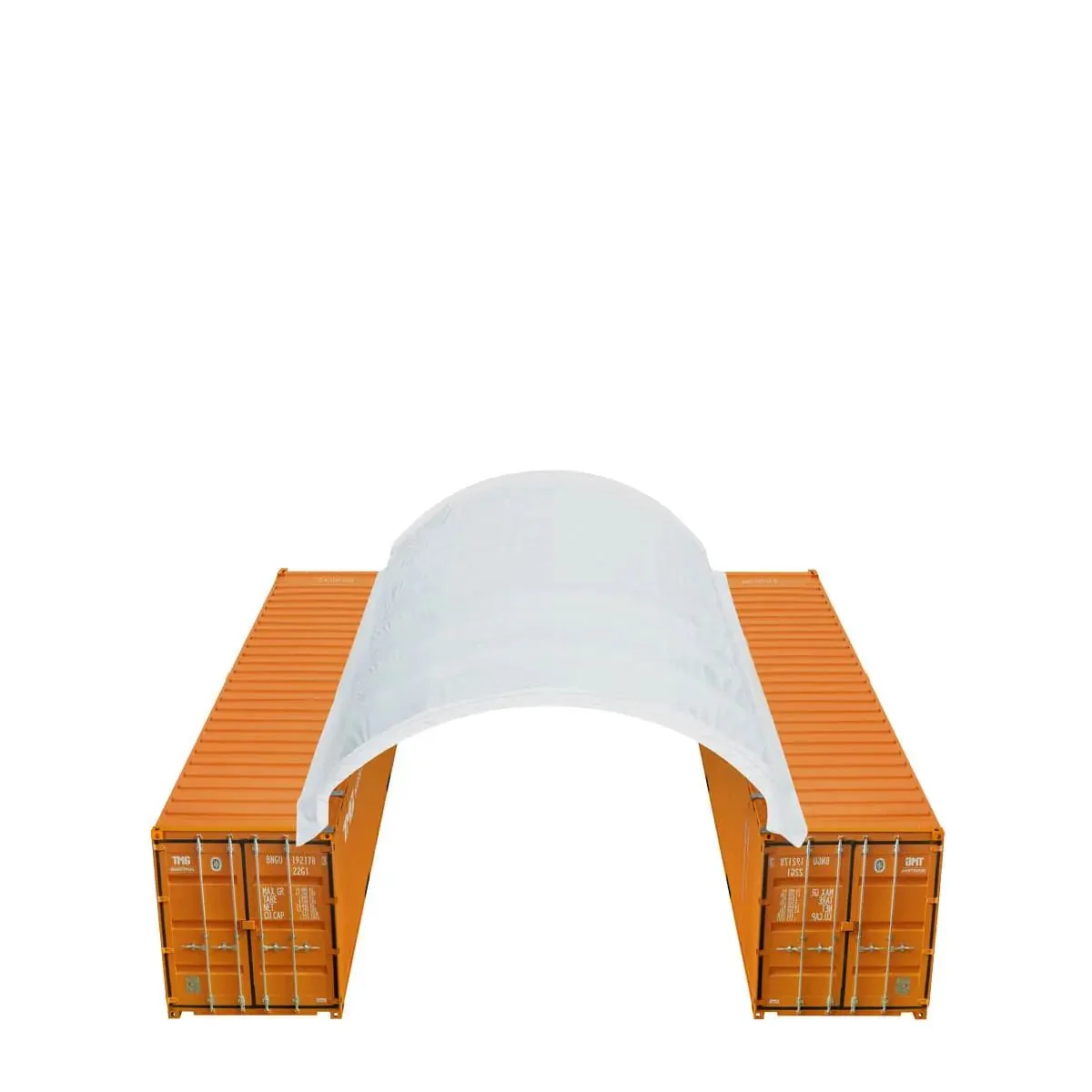 6 x 12m Container Shelter, 580 gsm Fire Retardant PVC Fabric, Water Resistant, UV Protected, TMG-ST2041CV - Image 8