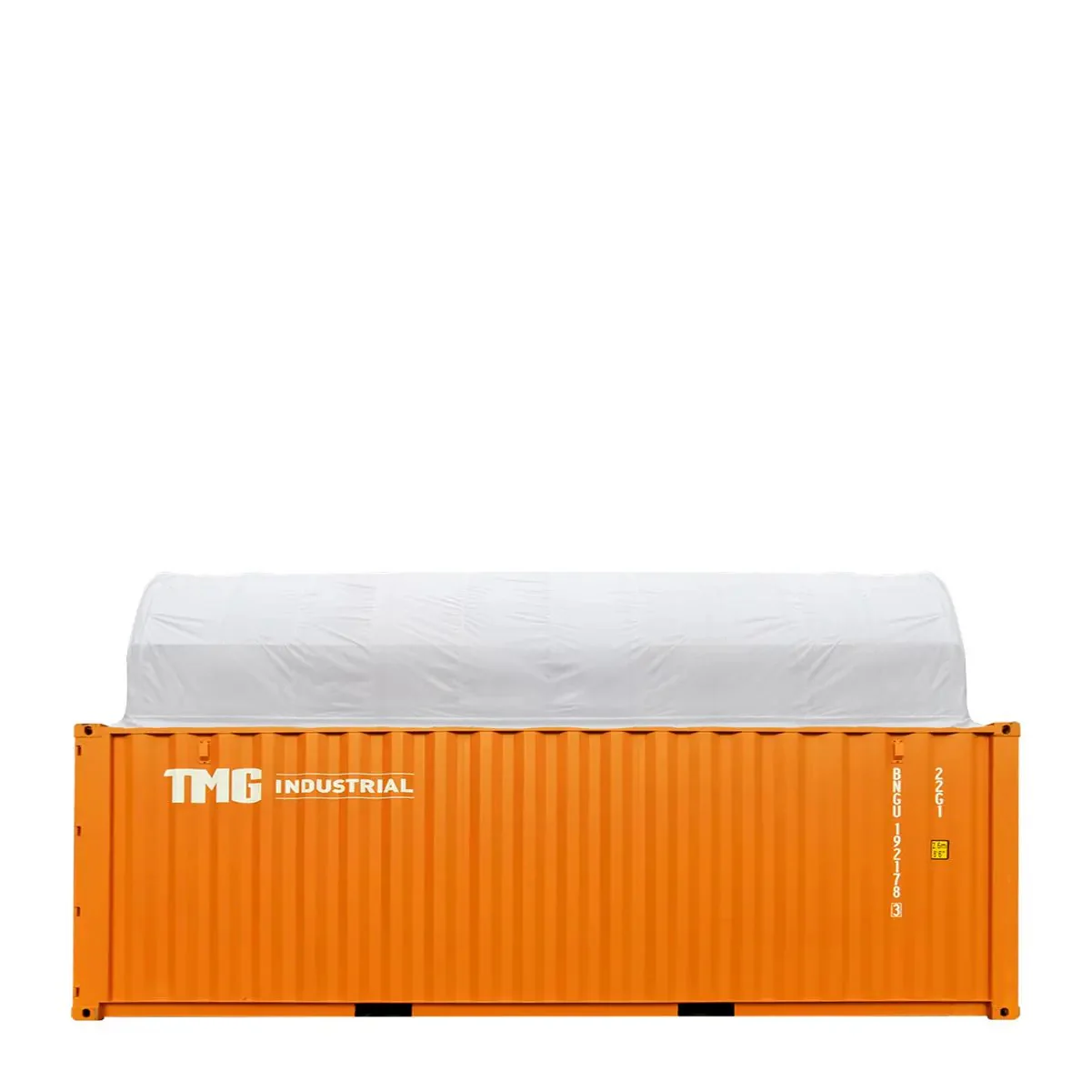 6 x 12m Container Shelter, 580 gsm Fire Retardant PVC Fabric, Water Resistant, UV Protected, TMG-ST2041CV - Image 9