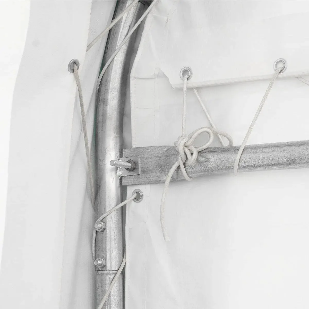 6 x 9 m Straight Wall Peak Ceiling Storage Shelter with Heavy Duty PVC Fabric Cover, TMG-ST2031V - Image 10