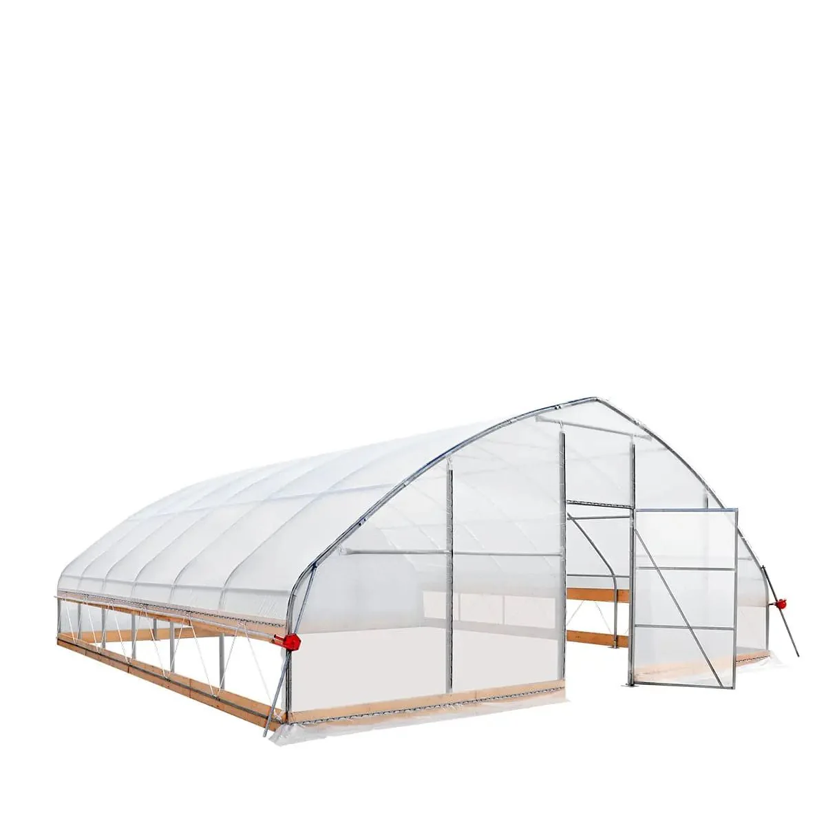 7.6 x 7.6 m Tunnel Greenhouse Grow Tent w/6 Mil Clear EVA Film, Roll-Up Sides, TMG-GH2525 - Image 9