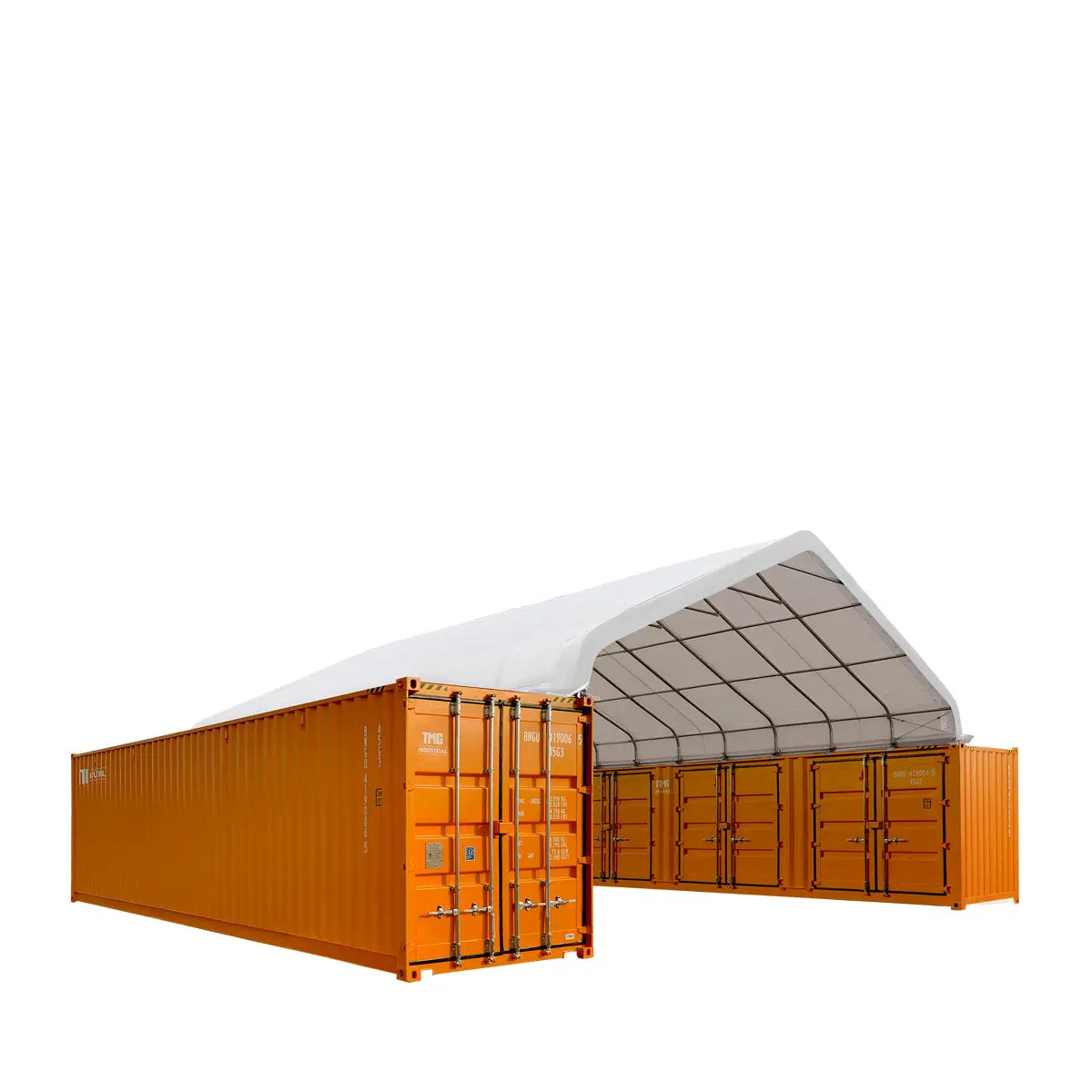 TMG Heavy Series™ 9m × 12m (30' × 40') PVC Fabric Container Peak Roof Shelter, Heavy Series™, Fire Retardant, UV Protected, TMG-ST3042CV (Previously ST3041CV) - Image 7