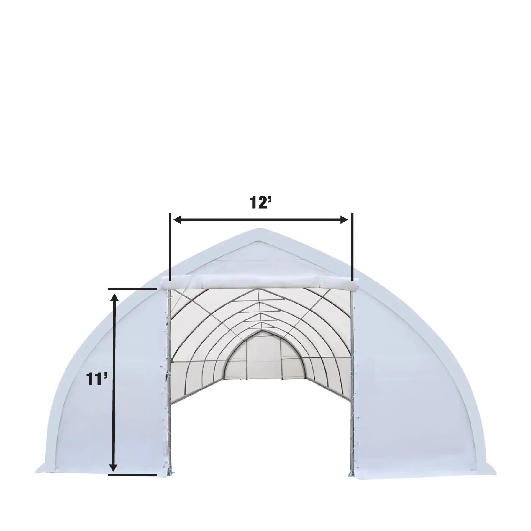 9x18m Peak Ceiling Storage Shelter with Heavy-Duty PVC Cover, TMG-ST3060V - Image 4