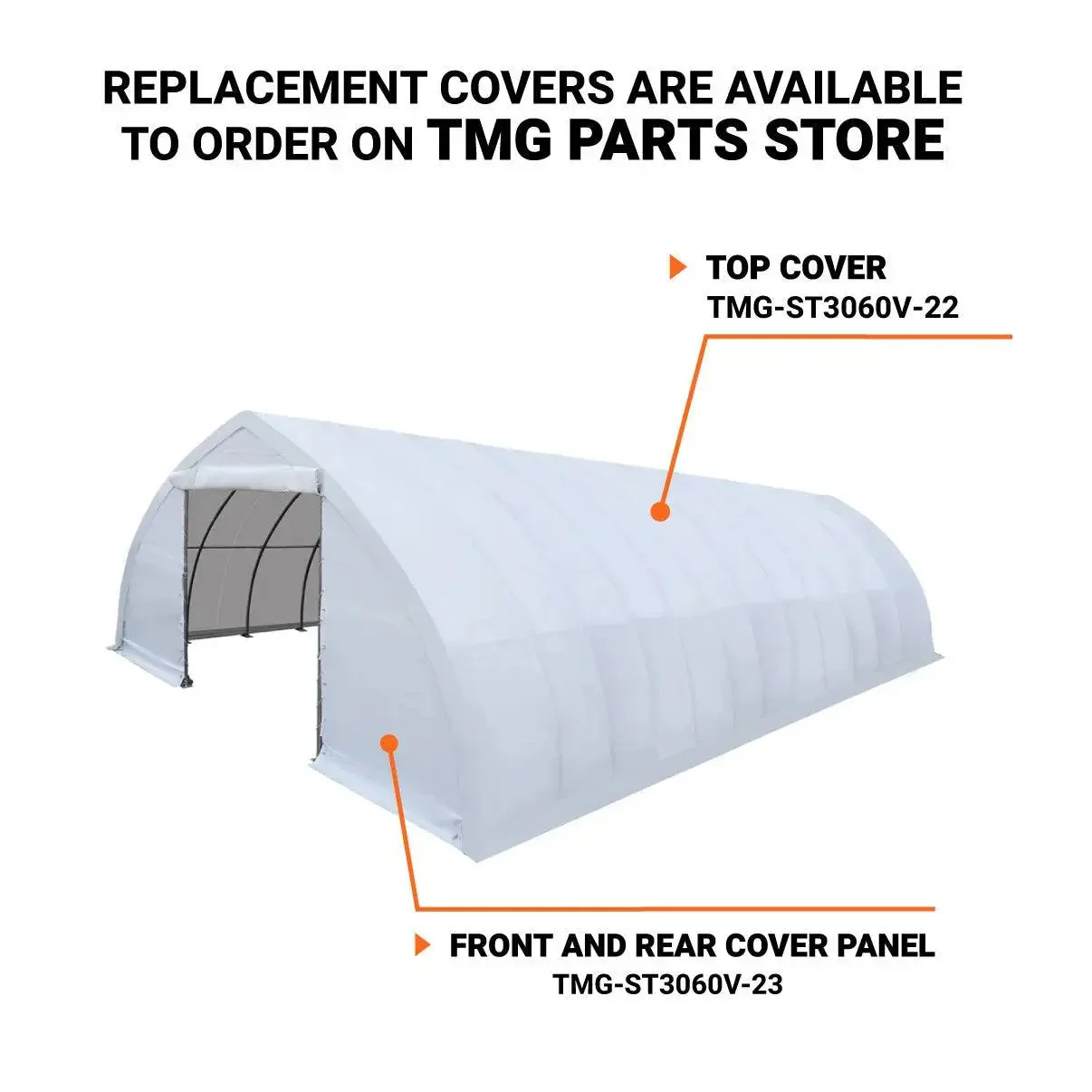 9x18m Peak Ceiling Storage Shelter with Heavy-Duty PVC Cover, TMG-ST3060V - Image 5
