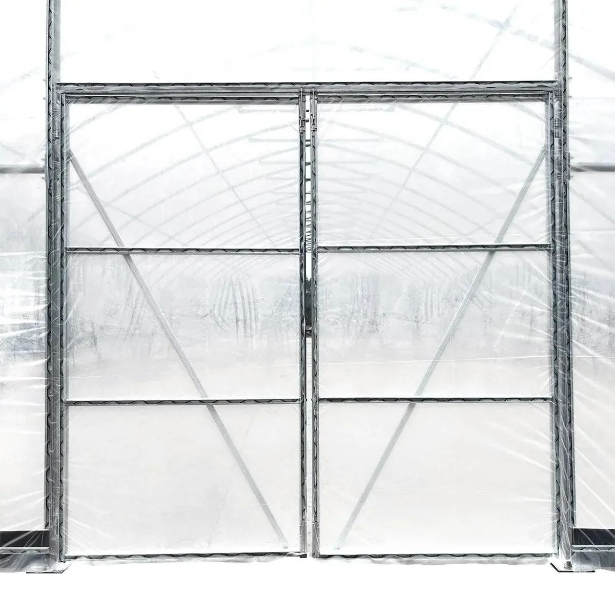 9 x 18 m Commercial Tunnel Greenhouse with 6 Mil Clear EVA Film, Roll-Up Sides, TMG-GH3060 - Image 16