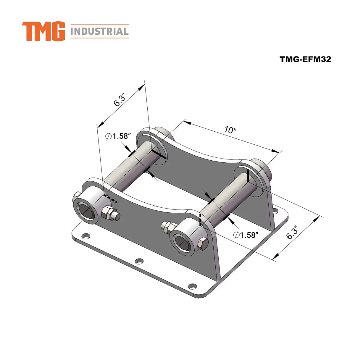 810 mm (32″) Flail Mower Brush Cutter for Mini to Midsize Excavators and Backhoes, TMG‑EFM32 - Image 5