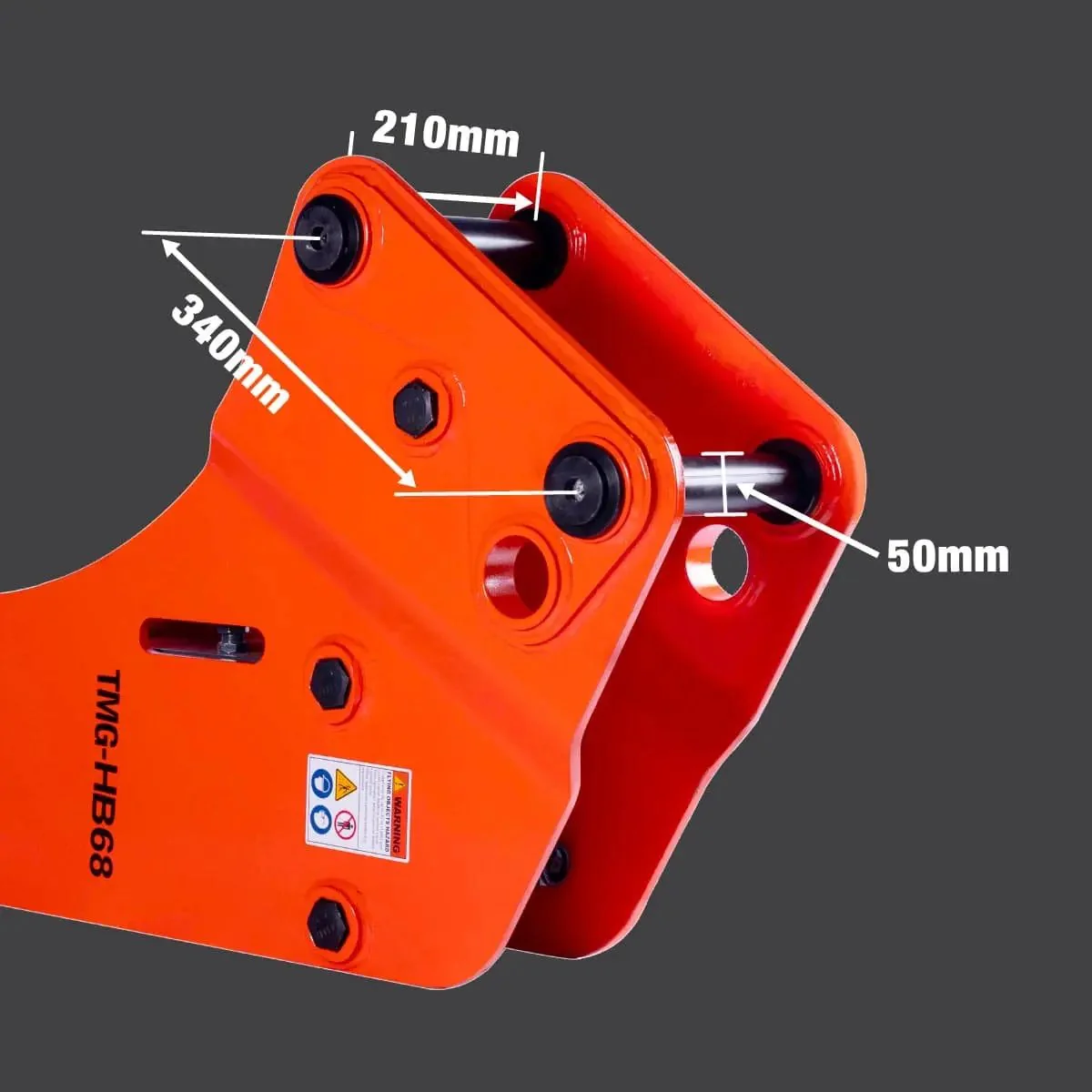 Hydraulic Breaker for 4–7 Ton Excavators, Pin Grabber Lugging Coupler, TMG-HB68 - Image 3