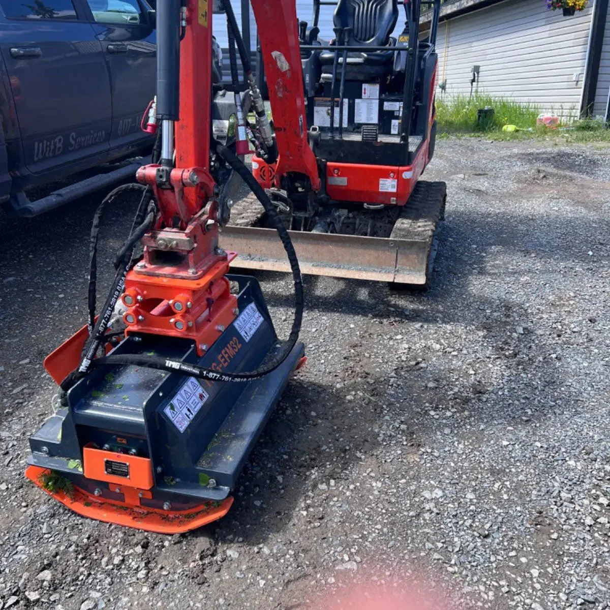 1015 mm (40") Flail Mower Brush Cutter for Mini to Midsize Excavators and Backhoes, TMG‑EFM40 - Image 14