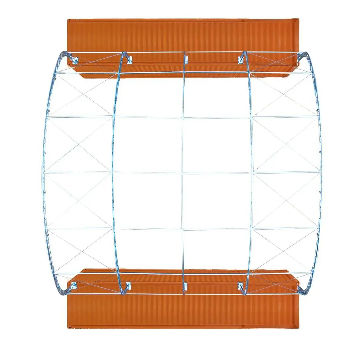12 x 12m Dual Truss Container Shelter with Heavy-Duty 710 gsm PVC Cover, TMG-DT4041C - Image 10