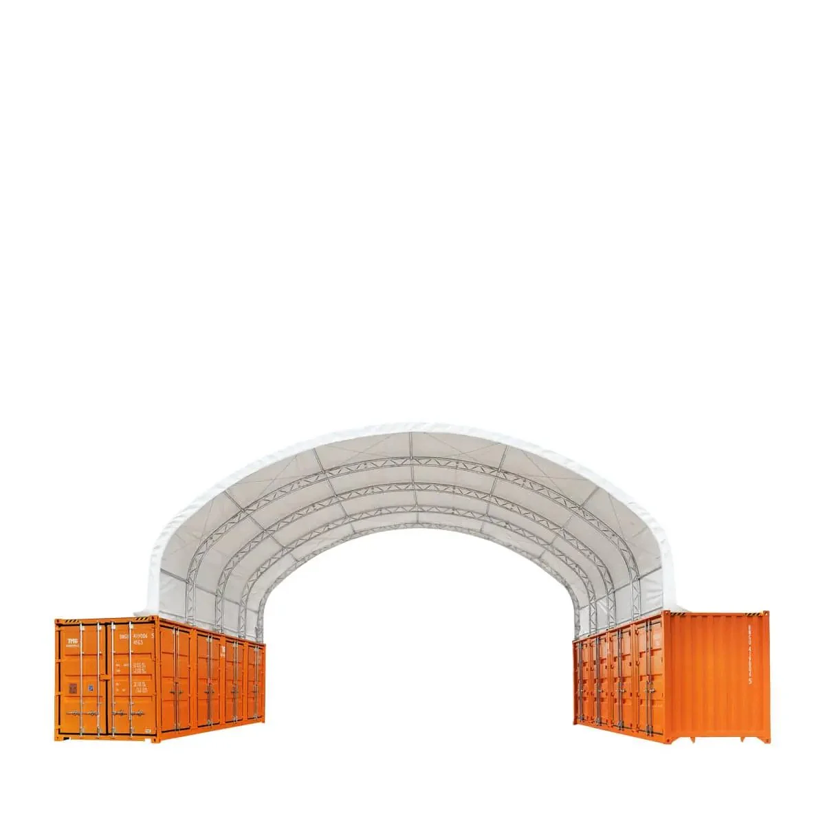12 x 12m Dual Truss Container Shelter with Heavy-Duty 710 gsm PVC Cover, TMG-DT4041C - Image 2