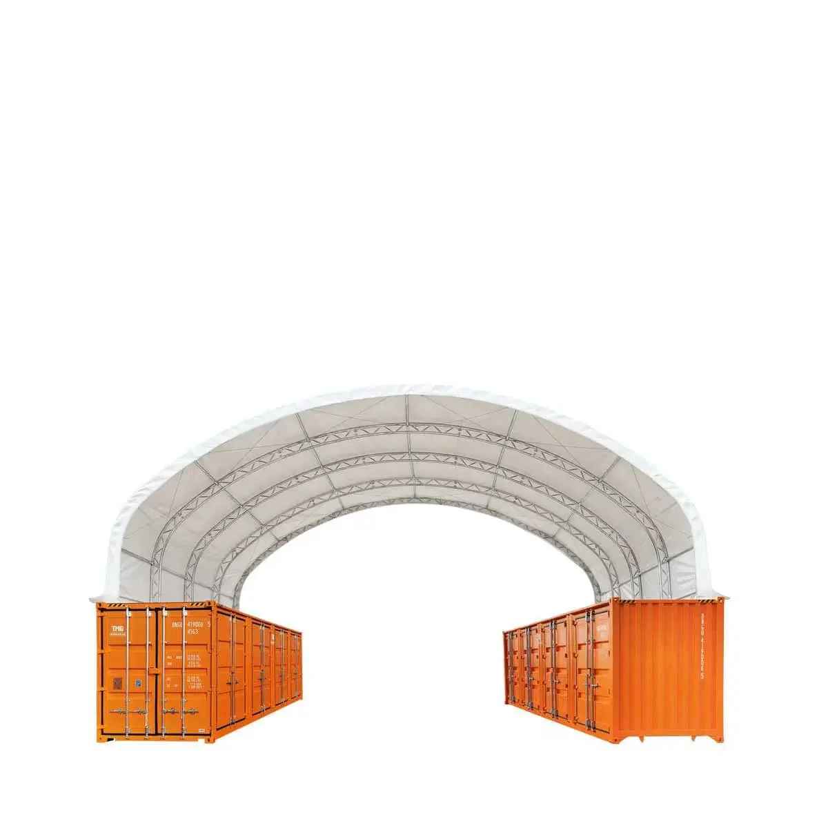 12 x 12m Dual Truss Container Shelter with Heavy-Duty 710 gsm PVC Cover, TMG-DT4041C - Image 8