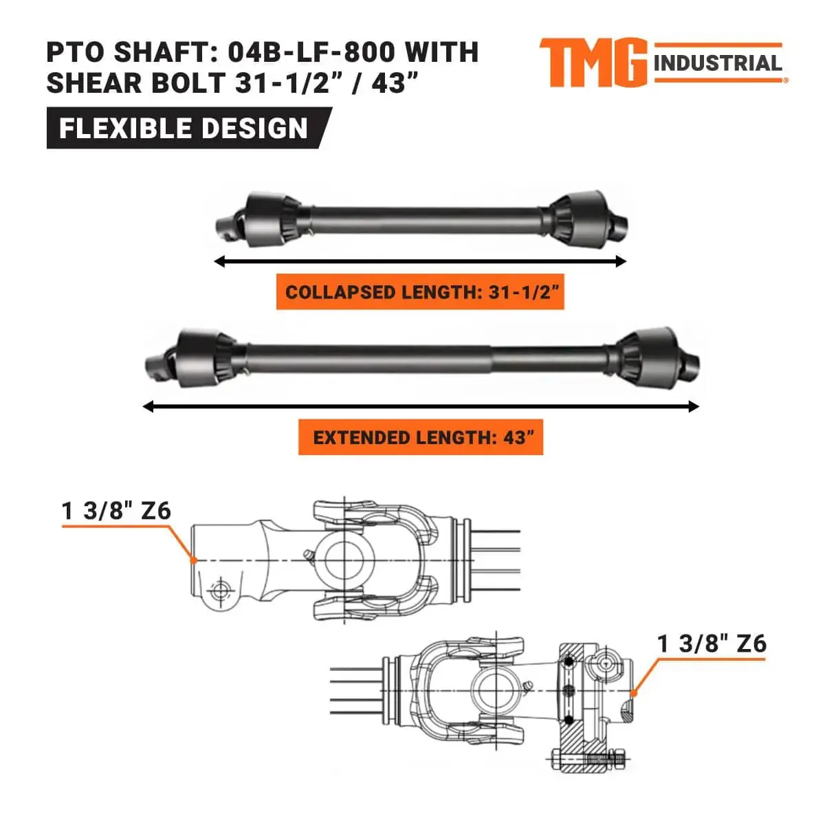 1200 mm (48") Rotary Tiller, 18 - 30 HP Tractor, 3-Point Hitch, Category 1, TMG-RT120 - Image 4