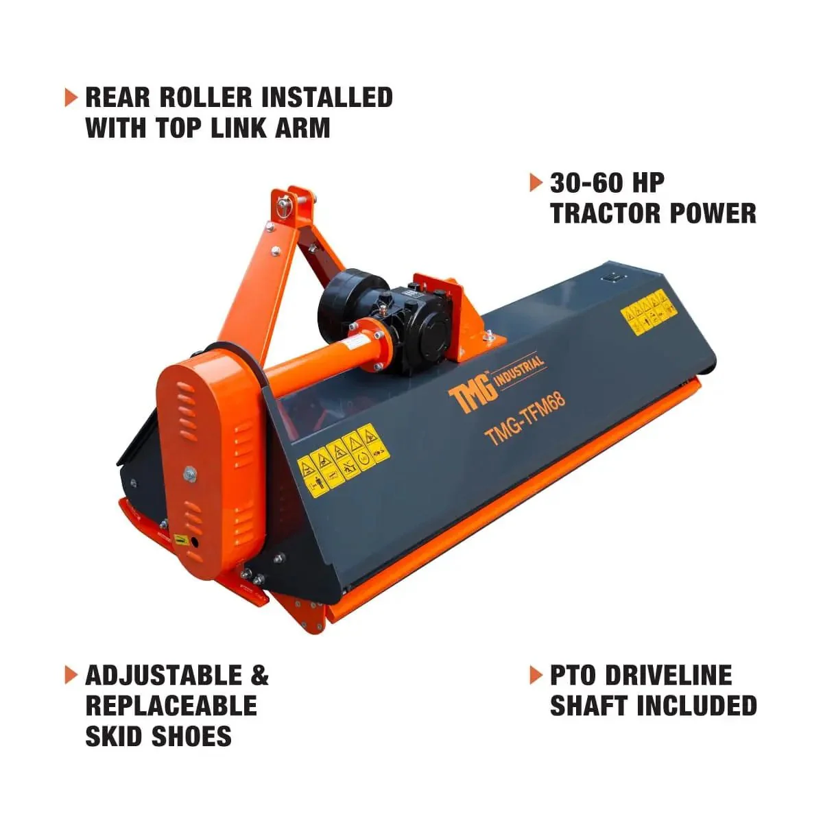 1750 mm (68") Heavy Duty Flail Mower with Forged Hammers for Tractors 30 - 60 HP, TMG‑TFM68 - Image 8