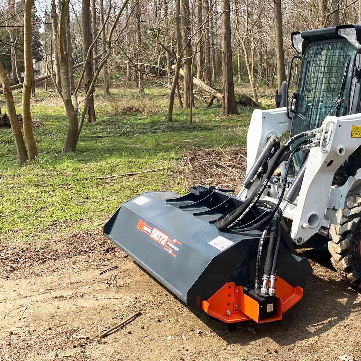 1830 mm (72”) Skid Steer Rotary Tiller, Bi-Directional, 6” Tilling Depth, Universal Skid Mount, TMG-SRT72 - Image 11