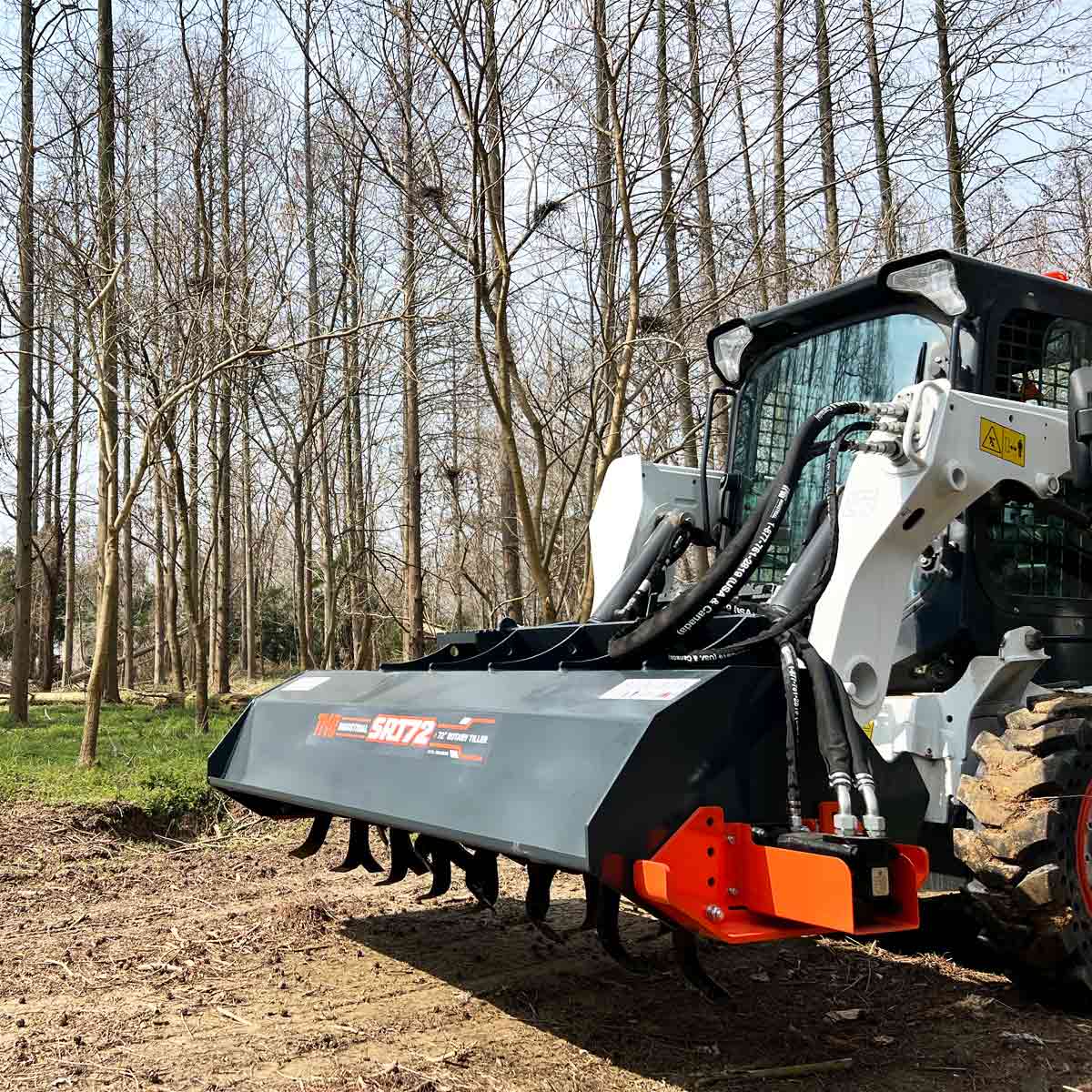 1830 mm (72”) Skid Steer Rotary Tiller, Bi-Directional, 6” Tilling Depth, Universal Skid Mount, TMG-SRT72 - Image 9