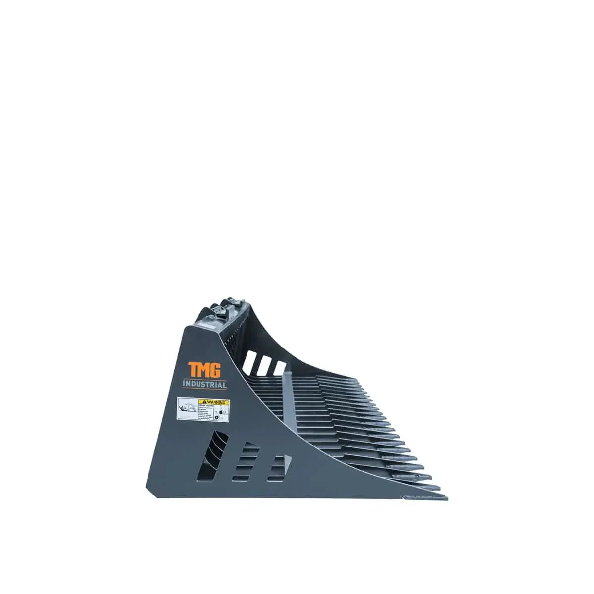 2.2 m Skid Steer Rock Skeleton Bucket Attachment, 100mm (4") Tine Spacing, Universal Mount, TMG-SB84 - Image 6