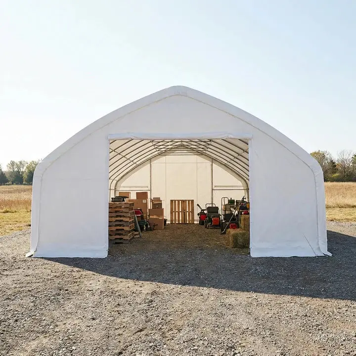 9 x 15 m Straight Wall, Peak Ceiling Storage Shelter with PVC Cover, TMG-ST3052V (Previously ST3050V) - Image 2
