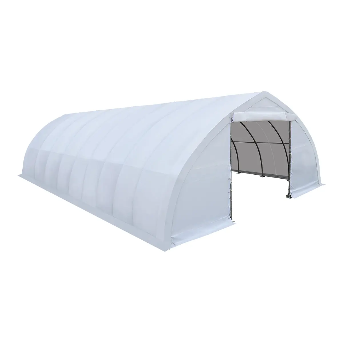 9m × 12m Peak Ceiling Storage Shelter with Heavy Duty 450 GSM PVC Cover & Drive Through Doors, TMG-ST3042V (Previously ST3040V) - Image 14
