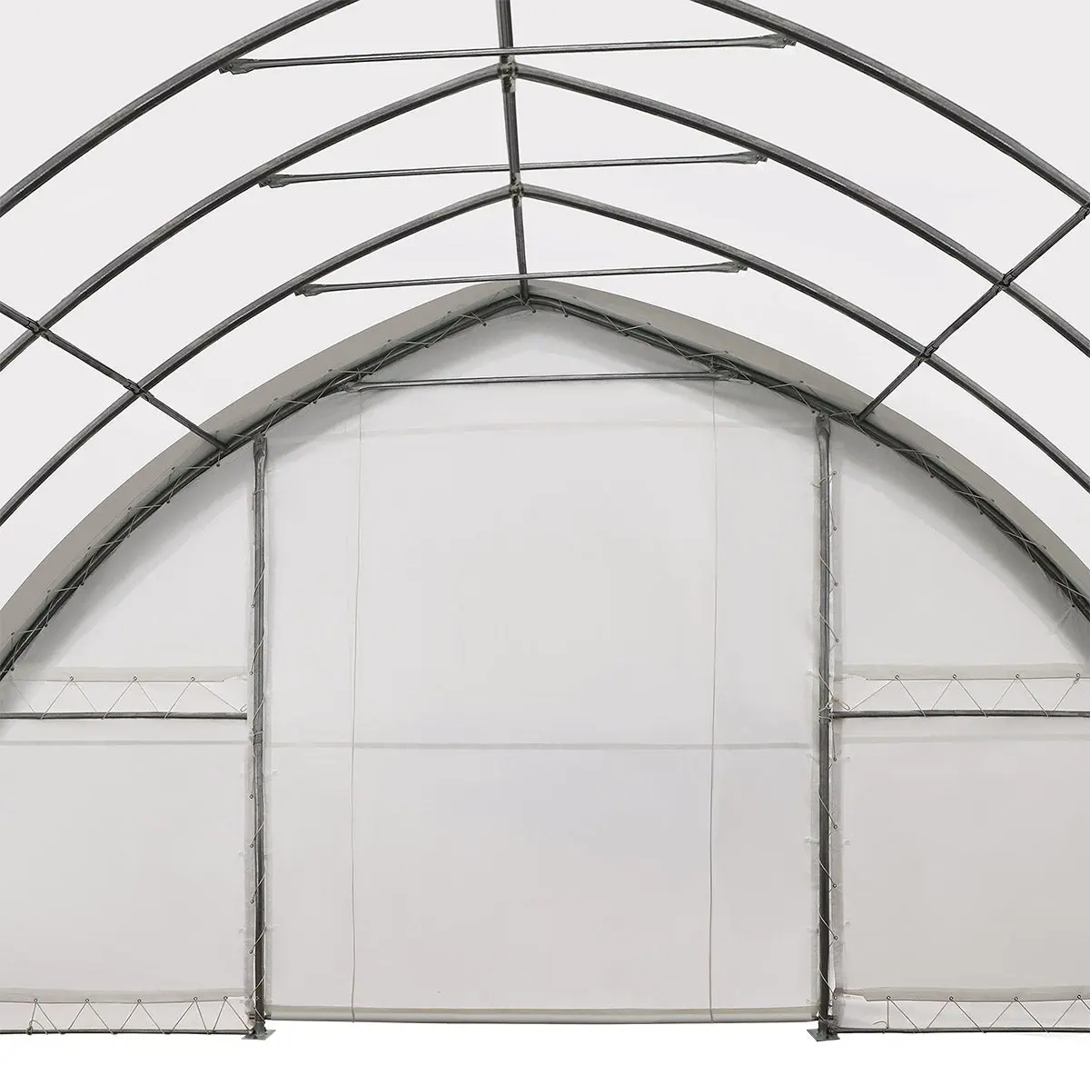 9m × 12m Peak Ceiling Storage Shelter with Heavy Duty 450 GSM PVC Cover & Drive Through Doors, TMG-ST3042V (Previously ST3040V) - Image 3