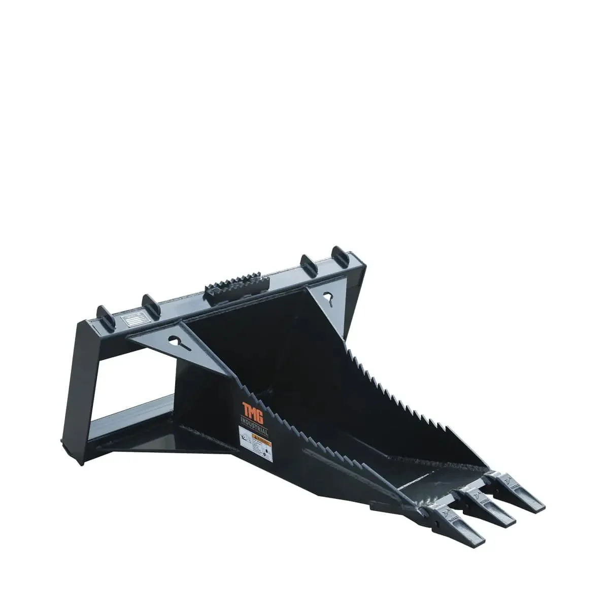 1270 mm (50") Skid Steer Stump Bucket Wrecker, Universal Quick Attach Mount, Bolt-On Teeth, TMG-SB50  - Image 5