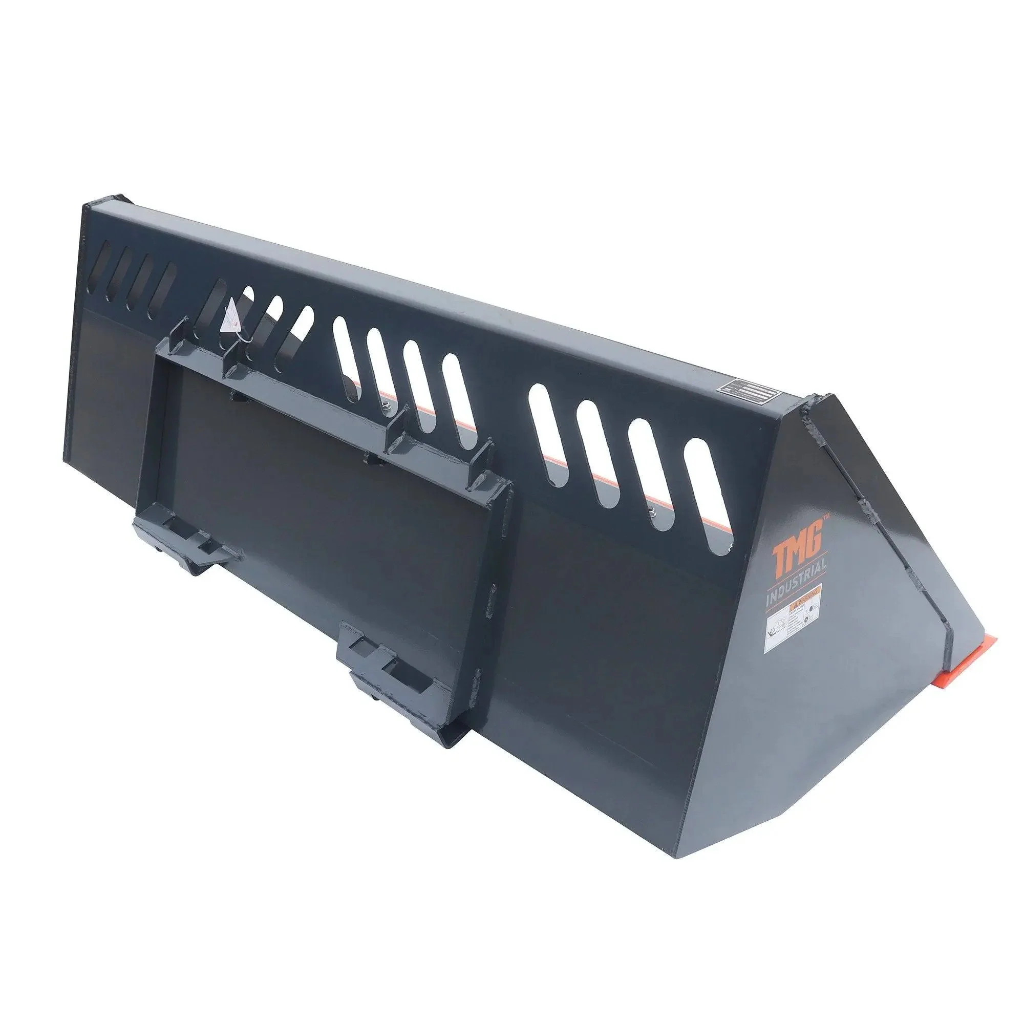 2130 mm (84") Heavy-Duty Mulch/Snow Bucket for Skid Steers, Universal Quick Attach Mount, TMG-SN84 - Image 6