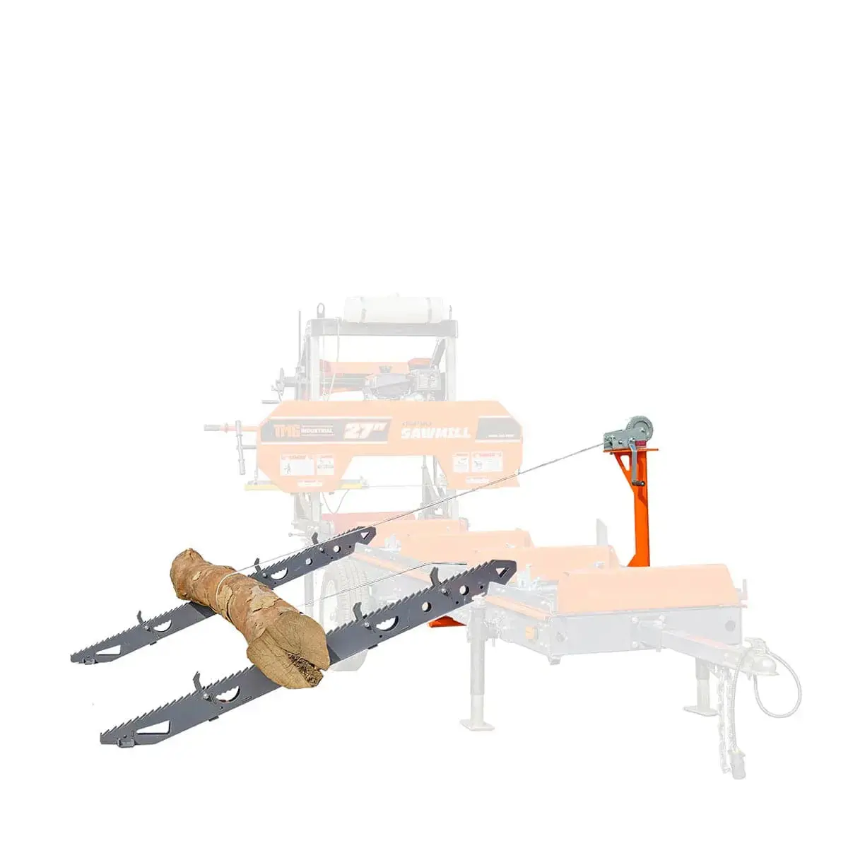 Log Loading Ramp Kit for Sawmill Trailer PSM27, Mast/Boom, 178 cm Ramp Length, 1724-lb Load Capacity, TMG-PSM27-Lramp - Image 2