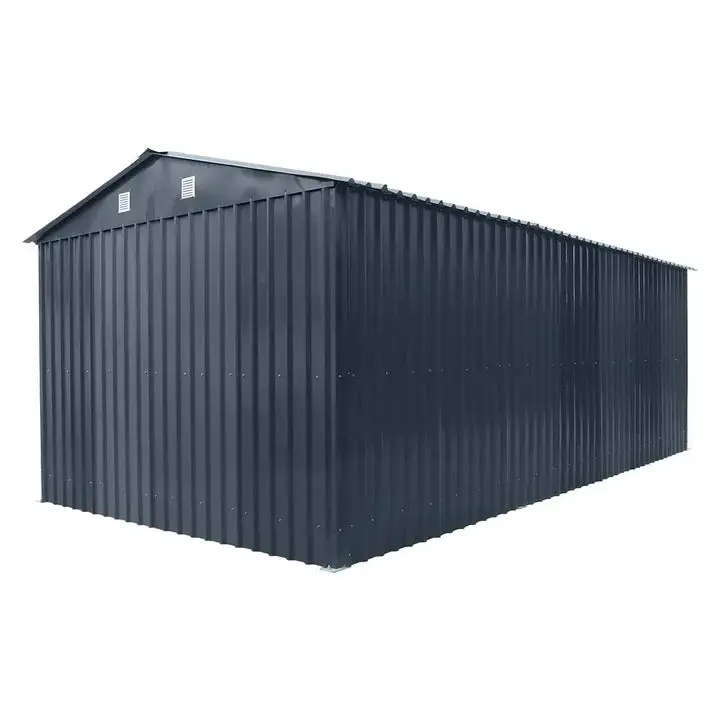 TMG Heavy Series™ 3 x 6 m Metal Garage Shed with Double Front Doors and Side Entry Door, 2.4 m Peak Height, TMG-MS1020B - Image 10
