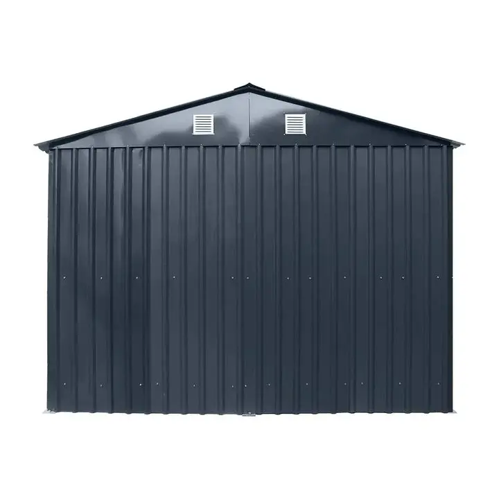 TMG Heavy Series™ 3 x 6 m Metal Garage Shed with Double Front Doors and Side Entry Door, 2.4 m Peak Height, TMG-MS1020B - Image 5