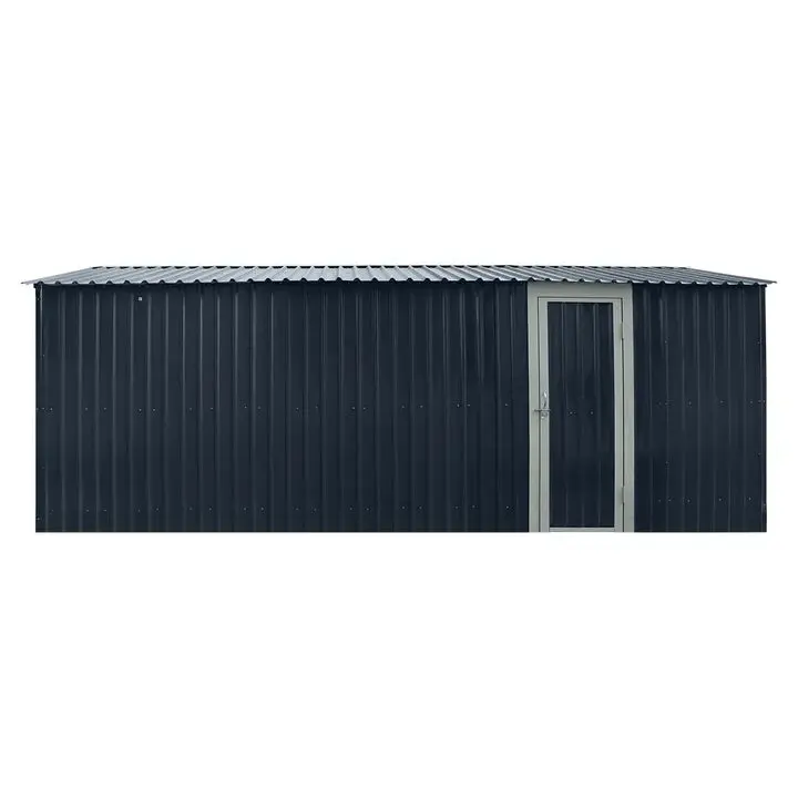TMG Heavy Series™ 3 x 6 m Metal Garage Shed with Double Front Doors and Side Entry Door, 2.4 m Peak Height, TMG-MS1020B - Image 6