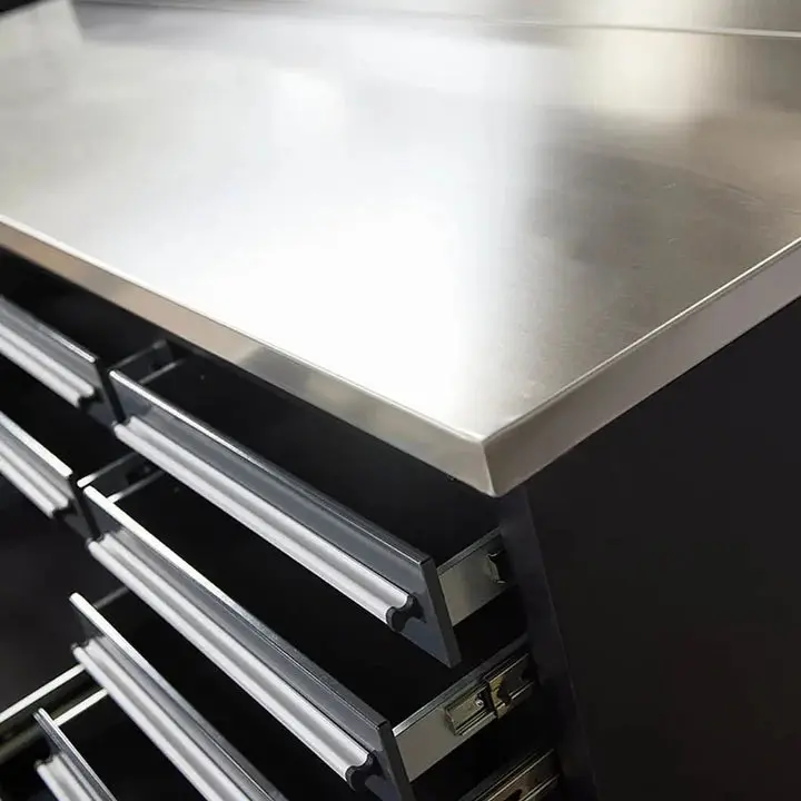 TMG Heavy Series™ 7-Ft 24-Drawer Workbench with Stainless Steel Top, Ball Bearing Double Slides & Casters, TMG-WB724 - Image 12