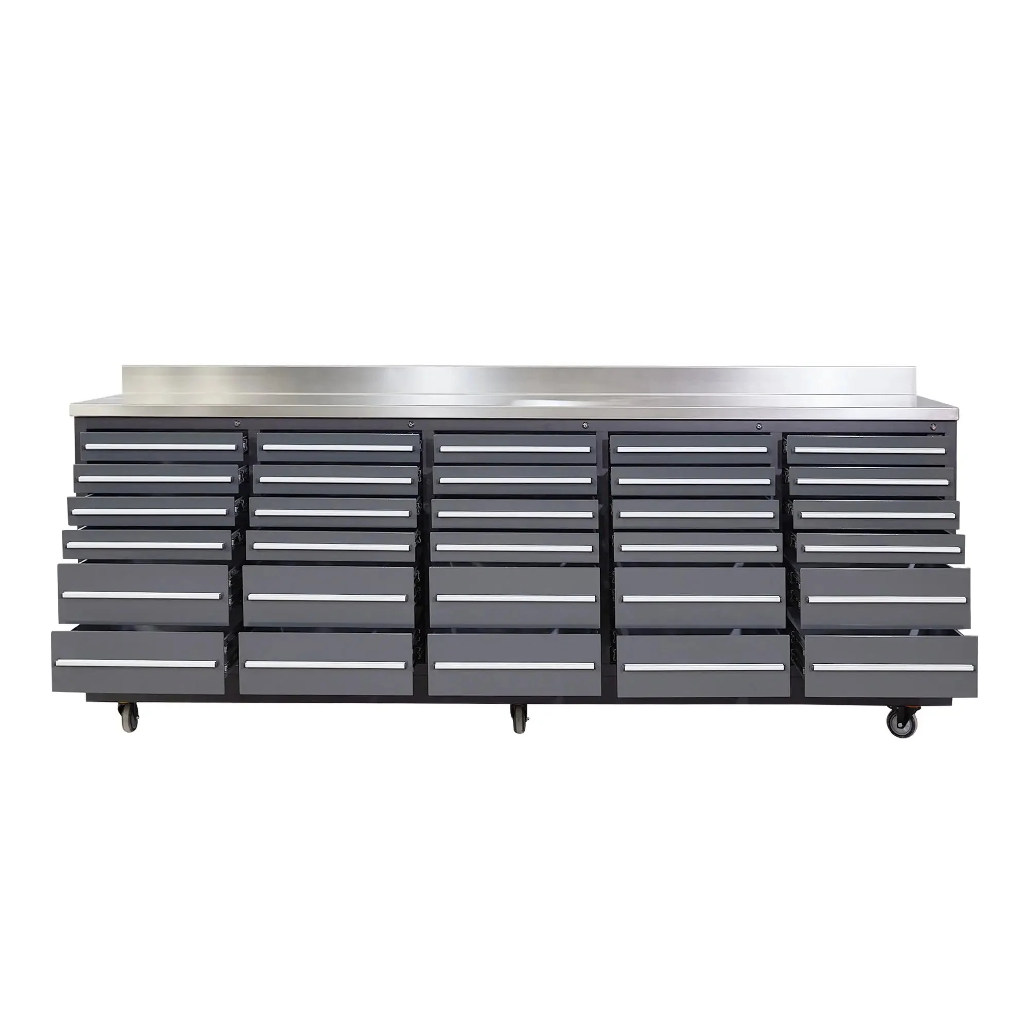 TMG Heavy Series™ 2.8m Workbench with Stainless Steel Benchtop and 30 Drawers, TMG-WB930 - Image 6