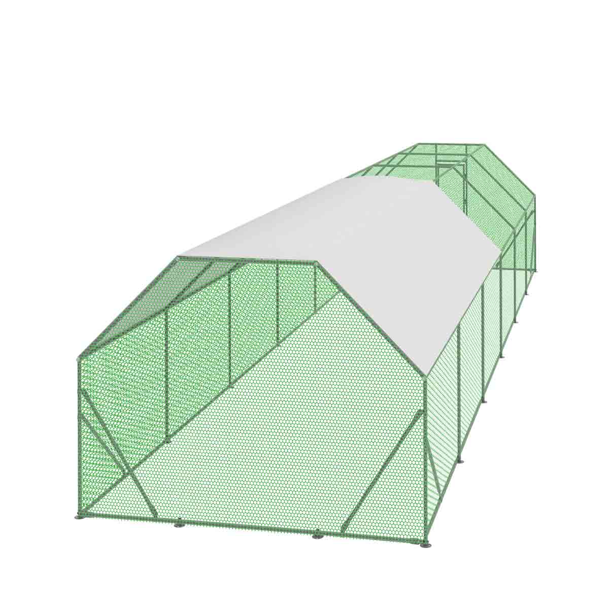 3 x 12 m Chicken Coop Run Shelter with Lockable Gate, 2 m High, 36 m², TMG-CRS1040 - Image 10