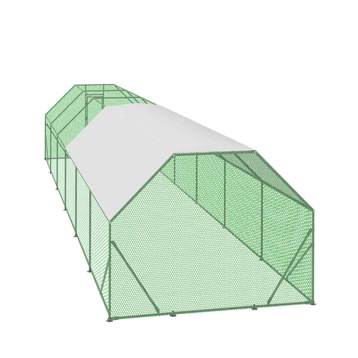 3 x 12 m Chicken Coop Run Shelter with Lockable Gate, 2 m High, 36 m², TMG-CRS1040 - Image 11