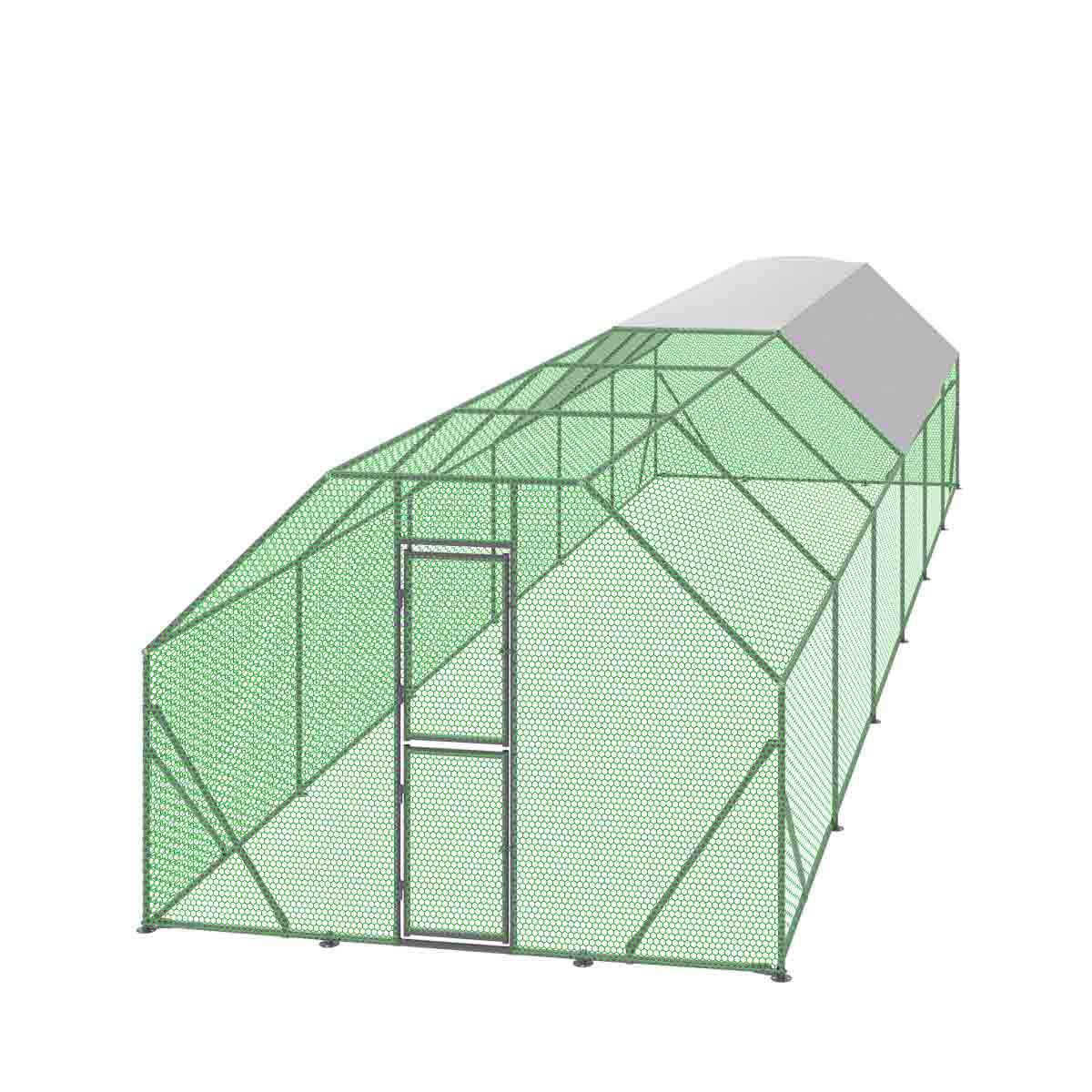 3 x 12 m Chicken Coop Run Shelter with Lockable Gate, 2 m High, 36 m², TMG-CRS1040 - Image 8
