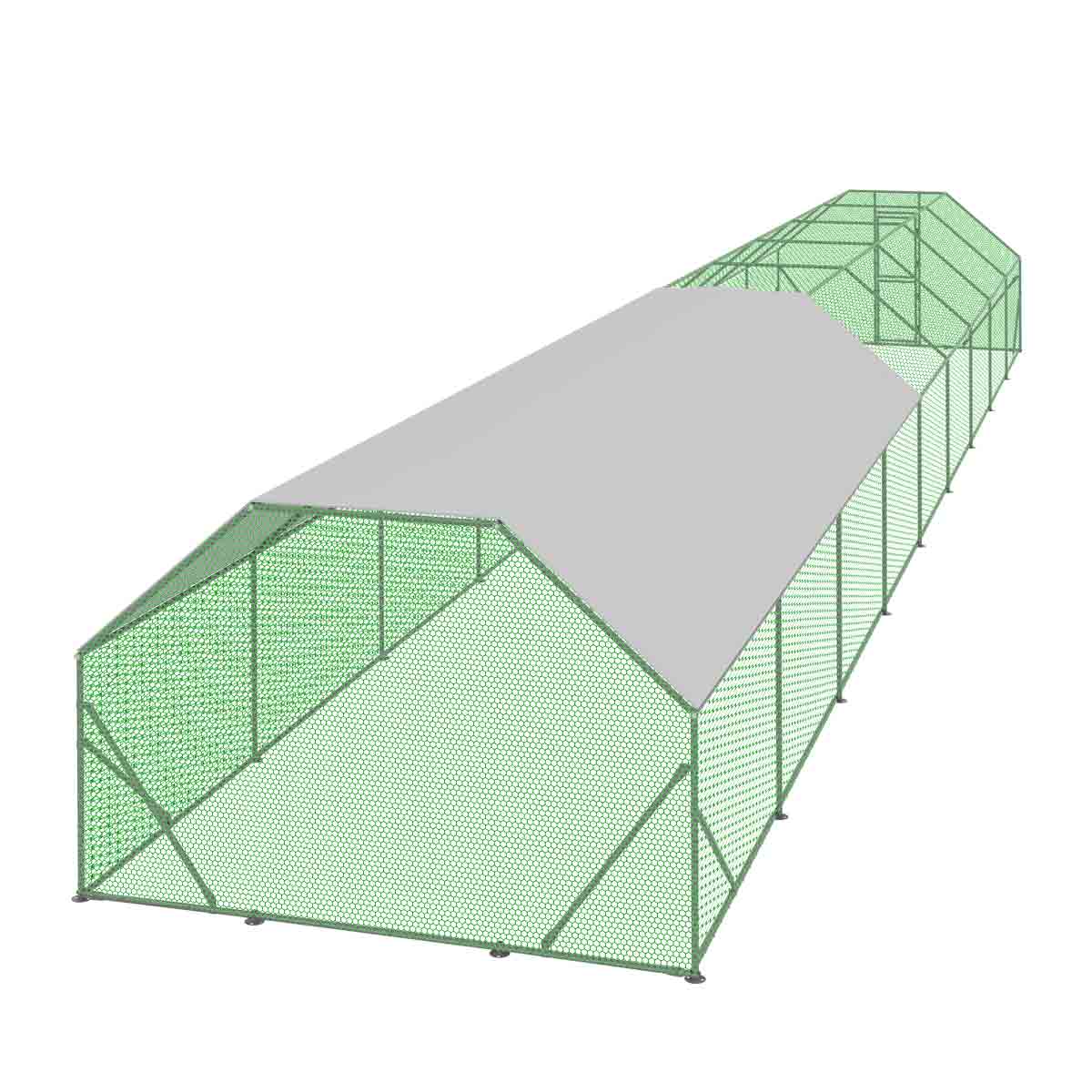 3 x 18 m Chicken Coop Run Shelter with Lockable Gate, 2 m High, 54 m², TMG-CRS1060 - Image 10