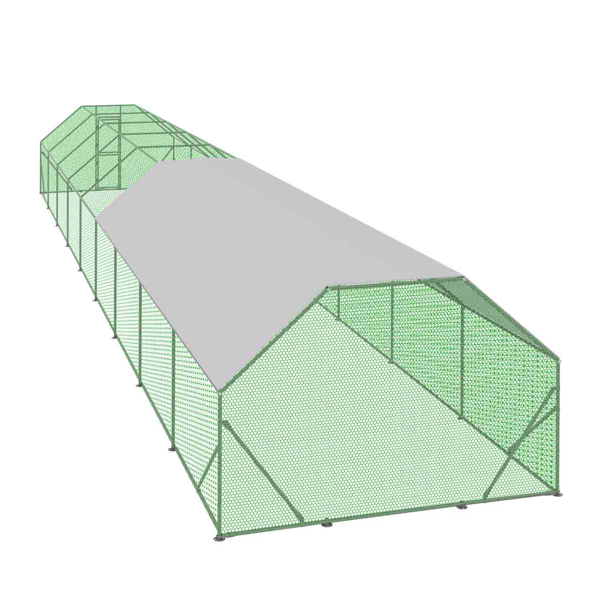 3 x 18 m Chicken Coop Run Shelter with Lockable Gate, 2 m High, 54 m², TMG-CRS1060 - Image 11