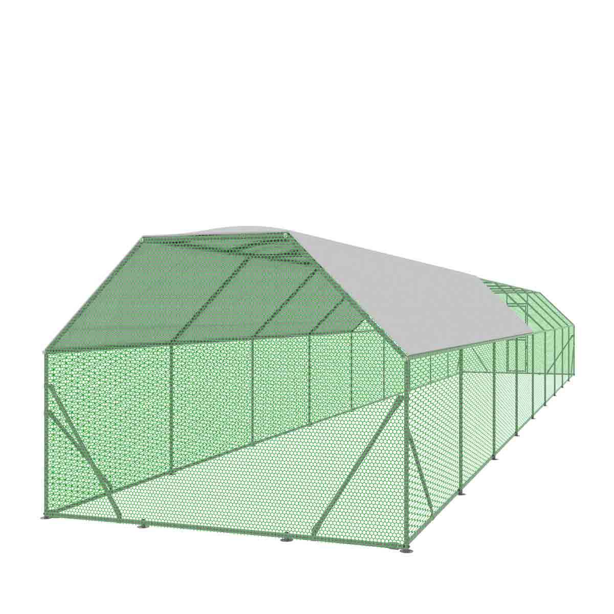 3 x 18 m Chicken Coop Run Shelter with Lockable Gate, 2 m High, 54 m², TMG-CRS1060 - Image 6